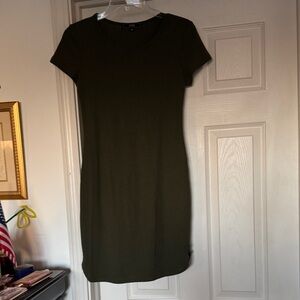 Elegant Olive Green Mini Dress